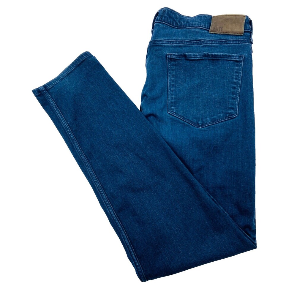 PAIGE Mens 36x33 Denim Dark Blue Wash Slim Fit Stretch Soft LENNOX Jeans/Pants